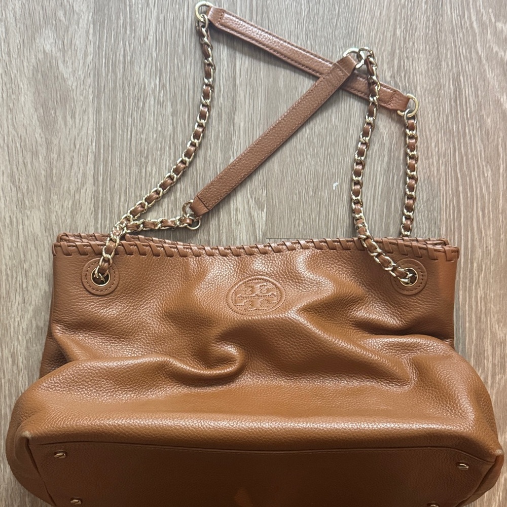 Tory Burch Brown Leather Shoulder Bag